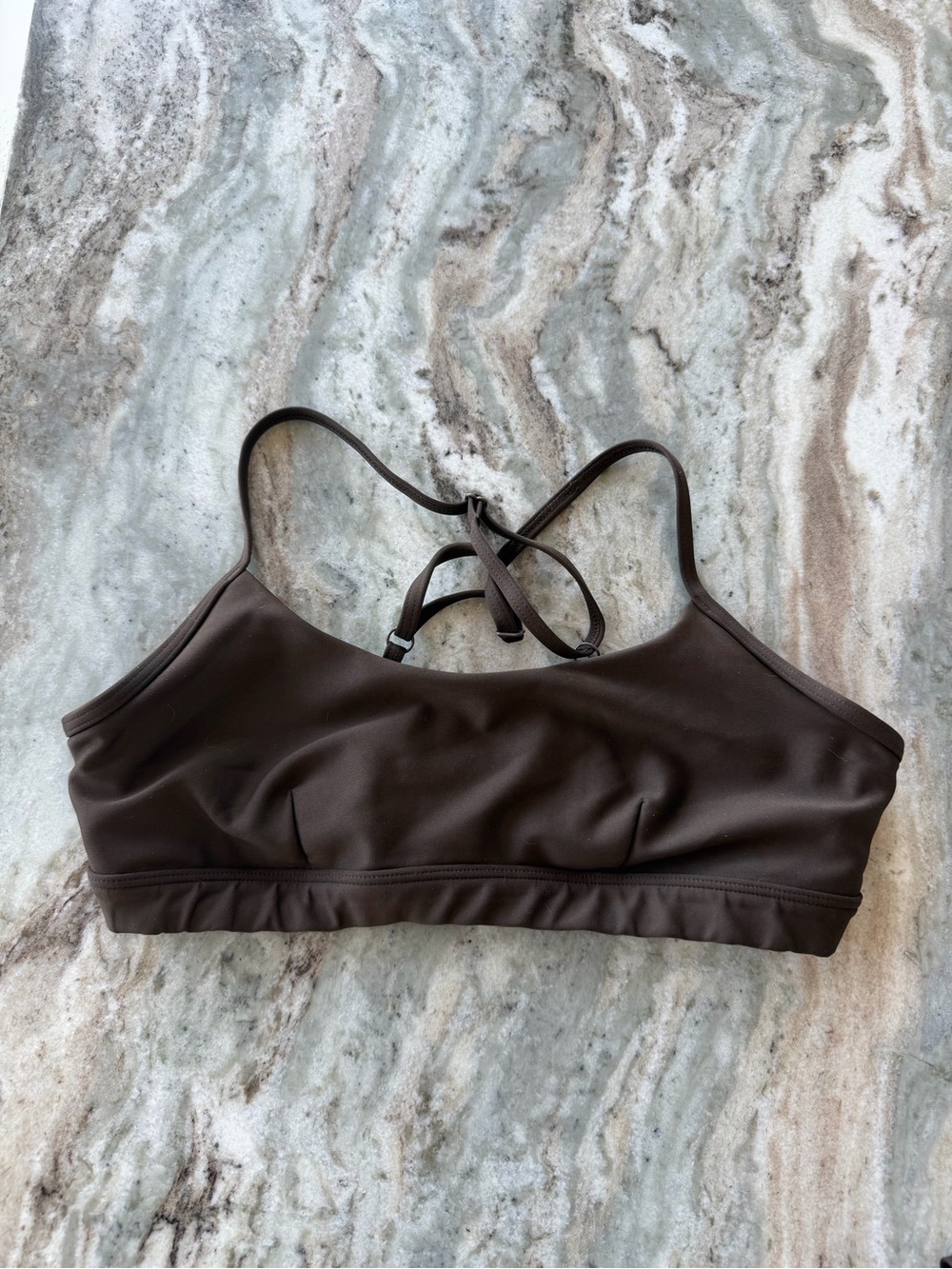 ALO Yoga Brown Strappy Sports Bra
